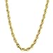 Kooljewelry 14k Yellow Gold Filled 4.2mm Rope Chain Necklace (16, 18, 20, 22, 24, 26, 30 or 36 inch)