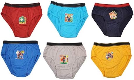 CHILDZONE Kids Brief/Boys Brief 100% Cotton, Outer Elastic, Pack of 6