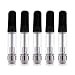 5 Pcs 0.5 / 1ml Ceramic Wickless Cartridge O-i-l and D-i-s-t-i-l-l-a-t-e Acessaries For C-C-E-L-L (Black, 1ml)