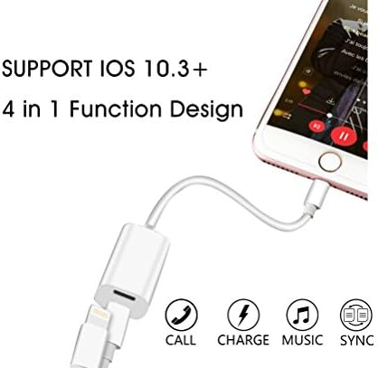 iPhone 7 Adapter Splitter, Charm sonic iPhone 7 Plus Adapter, Dual Lightning Headphone Audio Charge Adapter for iPhone 7 / 7 Plus, Compatible for iOS 10.3