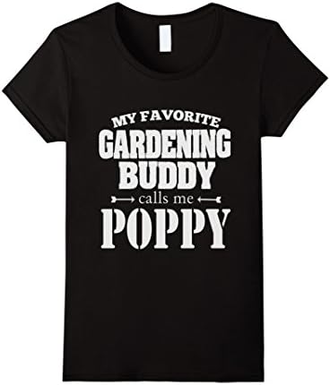 Womens Poppy Shirt - Gardening Buddy Medium Black