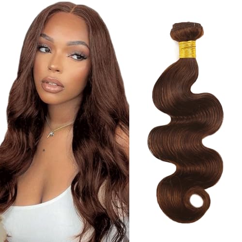 Chocolate Brown Bundles Color 4 Body Wave Human Hair Bundle Dark Brown Body Wave Bundles For Black Women Color 4 Human Hair 1 Bundle 28 Inch at Amazon