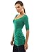 PattyBoutik Women's V Neck Short Sleeve Tunic Top