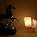 ANTEQI Natural Household Salt Lamp Himalayan Amber Glow Night Light [ Air Purifier, UL Wall Plug, 10.58 OZ ] Night Lamp for Home Office Bedroom Gift (Round Mini Lamp)