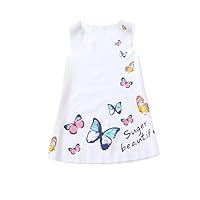 Zhengpin Baby Girls Butterfly Sleeveless Princess Dress Casual Tank