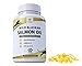 Wild Alaskan Salmon Oil Supplement For Dogs & Cats - Fish Oil Softgels With Omega 3 EPA & DHA Fatty Acids - Promotes Healthy Skin Coat & Joint Function - Odorless Liquid Pills Capsules - 60 Count