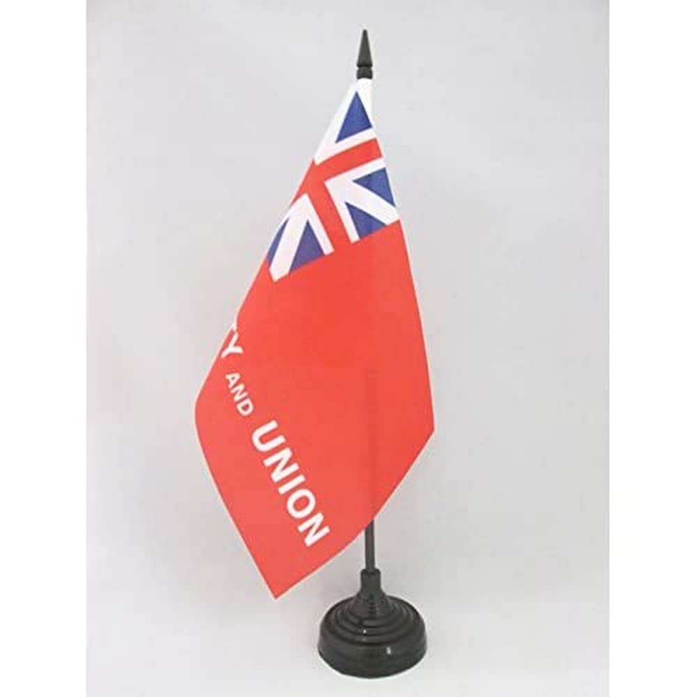 AZ FLAG Taunton Liberty and Union Table Flag 5'' x 8'' - Liberty and Union Office Decoration 100% Polyester 21 x 14 cm - Mini Desk Flag with Pole and Black Plastic Base