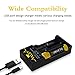 Waklyte 18650 Battery and Charger, (2 Pack) 3.7V 2500mAh 18650 Rechargeable Button Top High Performance Lithium Batteries and USB 18650 Li-ion Battery Charger
