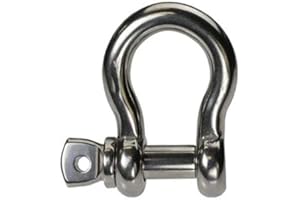 JY-MARINE jingyi Silver Color Stainless Steel Screw Pin Anchor Shackles Choose from 3/6" to 5/8"