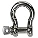 JY-MARINE 1/2 Inch Stainless Steel 316 Heavy Duty Anchor Shackles US Type Bow Shackle with 5/8 Inch Screw Pin
