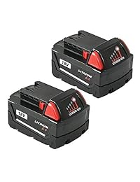 LiBatter - Batería compatible con Milwaukee LithB ium 48-11-1850 48-11-1852 48-11-1820 48-11-1828 48-11-1840 (18 V, 6 Ah)