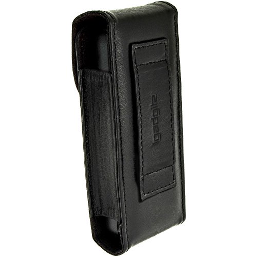 iGadgitz Black Genuine Leather Case Cover for Olympus VN-713PC, VN-732PC & VN-8600PC Digital Voice Recorders - Thumbnail 4