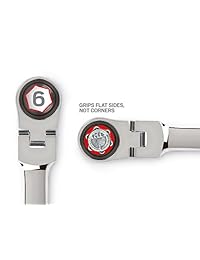 Juego de llaves TEKTON WRN57167 Flex Head   combinadas con carraca Store y Go Keeper, sistema métrico, 8 mm   16 mm, 9 unidades