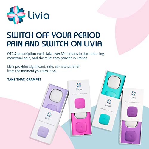 Livia Menstrual Pain Relief Device, Purple The Off Switch For Period Pain Portable Unit With