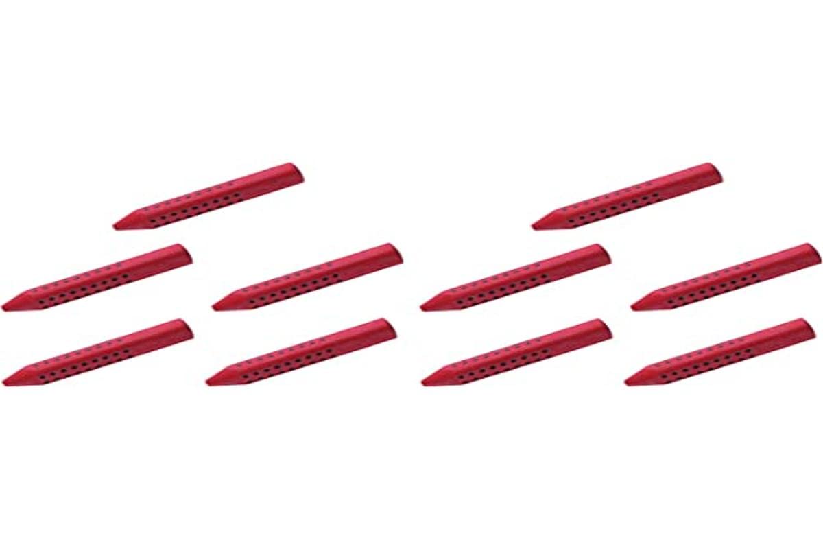 Faber-Castell 187101 Triangular Eraser Grip 2001 (10 x Red)