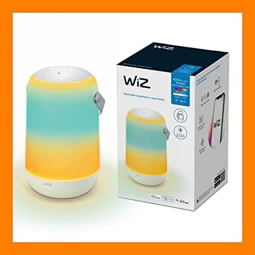 Wiz - lâmpada portátil móvel luz branca e colorida efeito de iluminação de zona dupla controle de voz e painel touch, com tecnologia spacesense e compatível com alexa e google home