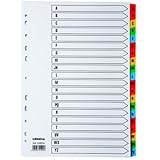 A4 A-Z Divider Multi Coloured Tabs Alphabetical Mylar (Pack Of 10