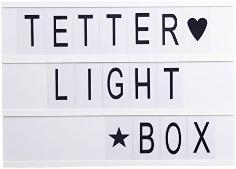 TYAYA Cinema Light Box LED Light with Letters A3 A4 A5 Size Decorative Signs Free Combination for Home,Wedding,Party (A3)