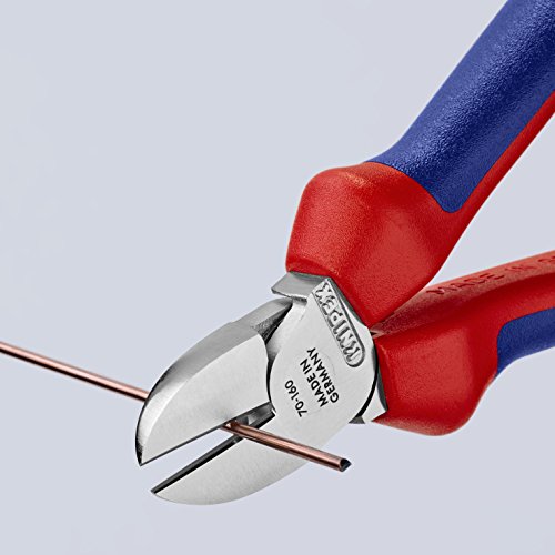 Knipex Seitenschneider verchromt, mit Mehrkomponenten-Hüllen 160 mm 70 05 160 – Bild 5