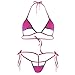 Womens Mini Halterneck Rhinestone Tie Sides Bikini G-String Lingerie Sets (Set 1)