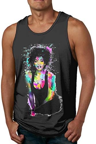 KYLE RICE Whitney Houston Men's Yoga Vest Tank Top Shirt Black
