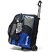 Pyramid Path Deluxe Double Roller with Oversized Accessory Pocket Bowling Bag (Royal Blue/Silver)