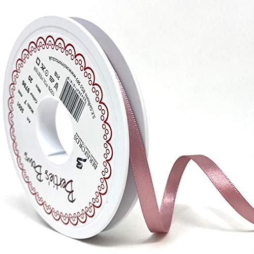 Berisfords Ribbon, Polyester, Rose, 20m x 7mm