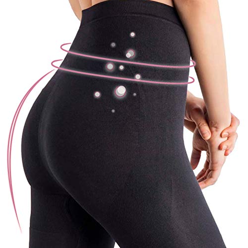 +MD Women's Tummy Control High Waist Shapewear Panties Mid Thigh Rear Lifting Shaper Slimmer Power Shorts Medium Black