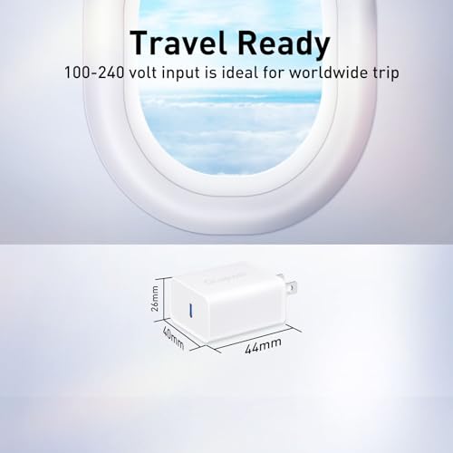 USB C Charger Block 20W, Ocupwei PD 3.0 Fast Charging Wall Charger USBC Power Adapter Type C Brick Cube for iPhone 17/Pro/Pro Max/17 Air/ 16/16 Pro/16 Pro Max/15/Plus/Pro/Pro Max [2 Pack]