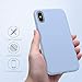 for iPhone X Case, OTOFLY [Silky and Soft Touch Series] Premium Soft Silicone Rubber Full-Body Protective Bumper Case Compatible with Apple iPhone X(ONLY) - Light Blue