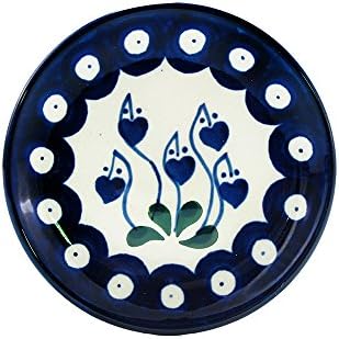 Polish Pottery Handmade 4" Coaster Plate Traditional Stoneware Pattern 262-377