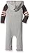 Burt's Bees Baby Baby Boy's Romper Jumpsuit, 100% Organic Cotton One-Piece Coverall, Heather Grey Mountains Raglan, 12 Months