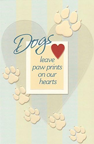 Pet Loss/Sympathy Card for Dog Paw Print (1) Single Card w/Envelope