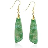 Sriomu Jasper Stone Earrings for Women Trendy Dangle Earrings Fishhook Drop Earrings