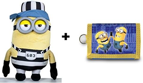 DM3 MINIONS: Plush Toy TIM 603 prisoner (Jail) 11,81" (30cm) Plastic eyes+ Wallet MINIONS.