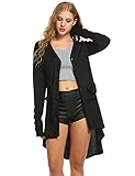 Zeagoo Women's V-Neck Long Sleeve Button Down High Low Hem Casual Long Cardigan