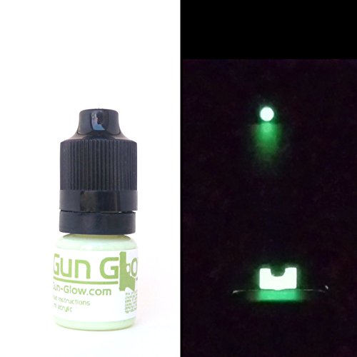 Gun sight paint- 5 ml - Gun Glow is the brightest glow in the dark phosphorescent gun sight paint - put Gun Glow on your gun sights