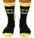 Batman Socks Mens Cape Crew Superhero Costume Adult Shoe Size 8-12