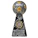 Soccer Star Silver Tower Trophy - Futbol Star Award - 7.5 Inch Tall - Engraved Plate on Request - Decade Awards