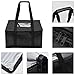 Insulated Food Delivery Bag Black Food Packing Nylon Bag 15in x 13in x 8in(H) Quality Thermal Insulated Food Carry Bag for Food Delivery Companies; Picnics,Trips, Shopping, Storage