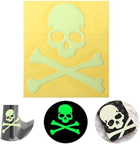 Punisher Decal Punisher Sticker Skull Noctilucent Skull Sticker Glow In The Dark Motorcycle Car Bike by PewJungle