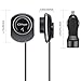 CSHope Bluetooth Receiver Car Adapter with FM Transmitter and Dual USB Car Charger Hands-Free Car Kits for Smartphones (Magnetic Mount, Black)