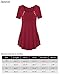 Summer Tunic for Women,Jazzco Short Sleeve Pockets Casual Tee Shirts Tunic Tops (Wine,Large)