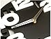 3D Big Digit Modern Contemporary Kitchen Office Home Decor Wall Clock Black