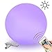 GoZheec Garden Solar Light 10'' Led Ball Light IP65 Waterproof 16 RGB Colour Ball Lamp with Remote for Pool/Outdoor/Garden/Party