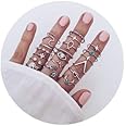ItsStarred 7-19pcs Silver Star Moon Knuckle Ring Set for Women Vintage Stackable Midi Finger Rings Set