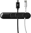 Magnetic Cable Clips - ONME Desktop Cord Management - Multipurpose Cord Organizer with 3-pack Cable Buckles - for Cell phone Cable (less than 4mm) (Black)