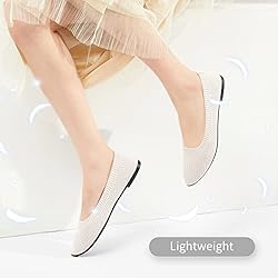 BABUDOG Women's Mesh Flats Shoes Pointed-Toe Dress