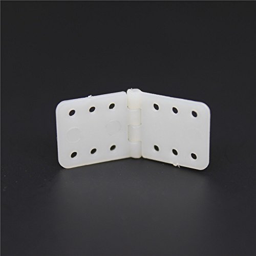 11x25.5 mm 0.43"x1.0'' Small Pinned Nylon Hinge RC Airplane Plane Parts Replacement (Pack of 20)