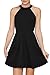 Manydress Women's Halter Neck Fit and Flare Party Cocktail Dress